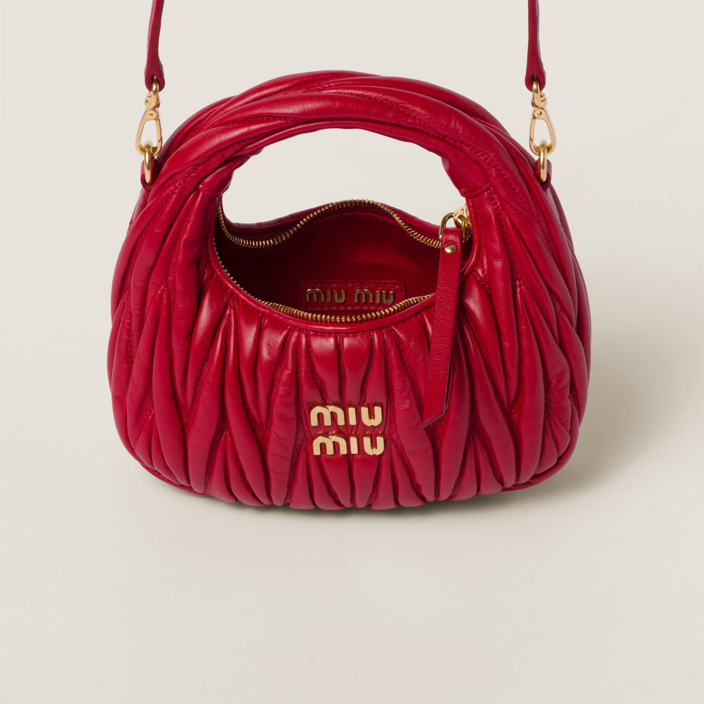 Wander nap leather hobo bag Red - حقيبة هوبو أحمر Wander جلد