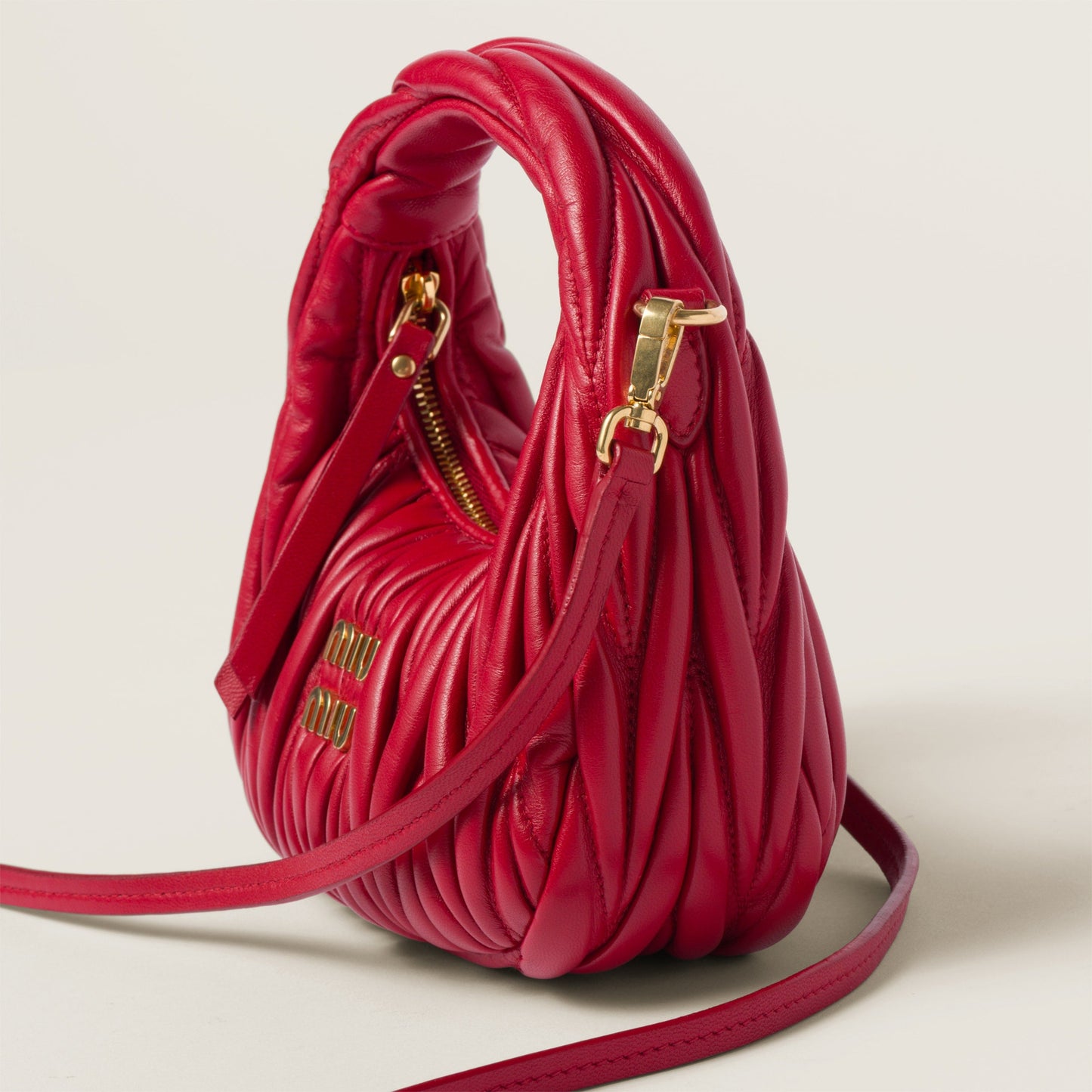 Wander nap leather hobo bag Red - حقيبة هوبو أحمر Wander جلد