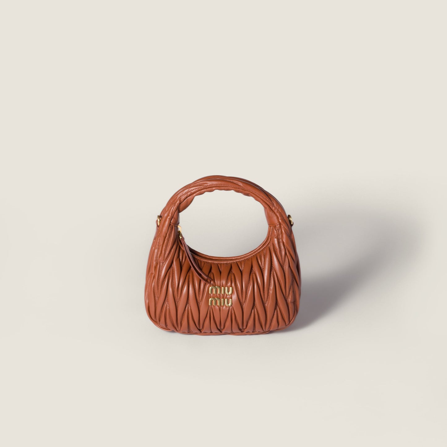Wander nap leather hobo bag Rust - حقيبة هوبو بني فاتح Wander جلد