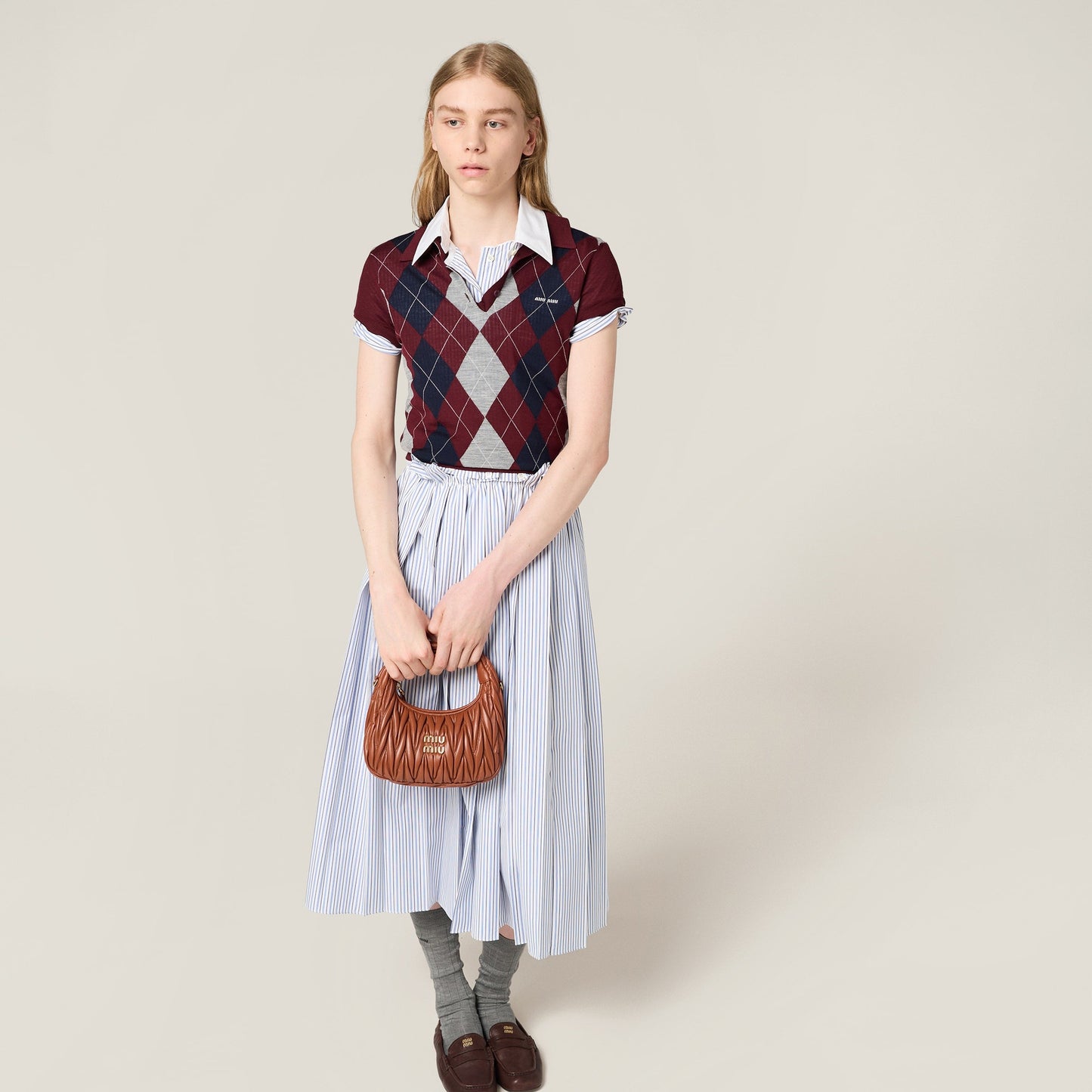 Wander nap leather hobo bag Rust - حقيبة هوبو بني فاتح Wander جلد