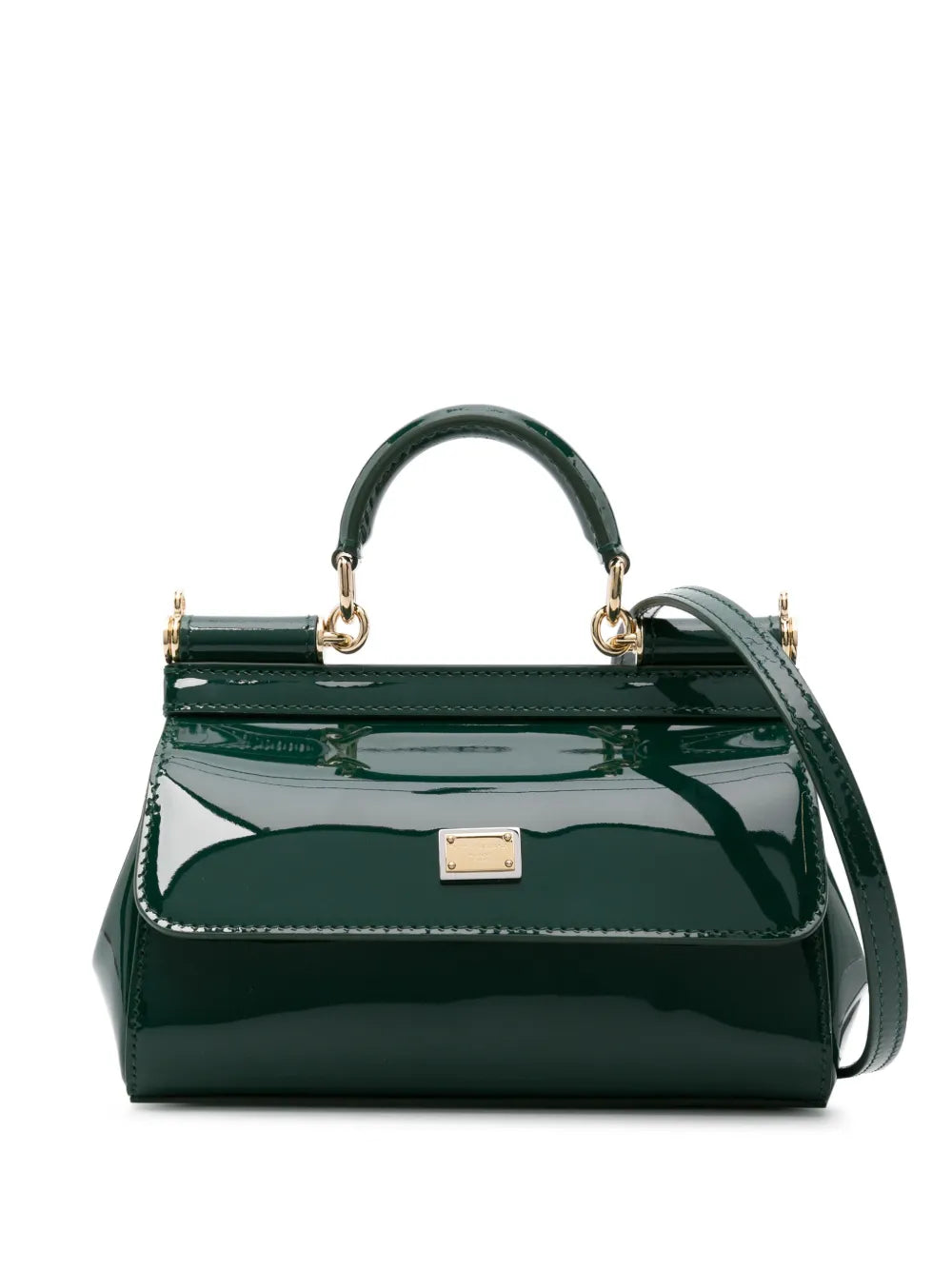 Dolce & Gabbana - small Sicily patent-leather tote bag