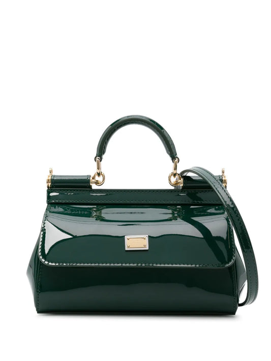 Dolce & Gabbana - small Sicily patent-leather tote bag