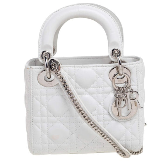 Lady Dior Medium Lambskin Cannage Ruffle Trim