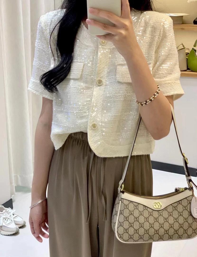 Gucci canvas shoulder bag