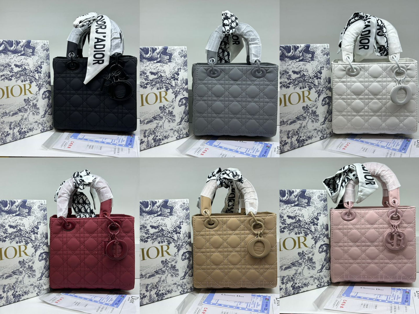 Lady Dior Medium Lambskin Cannage Ruffle Trim