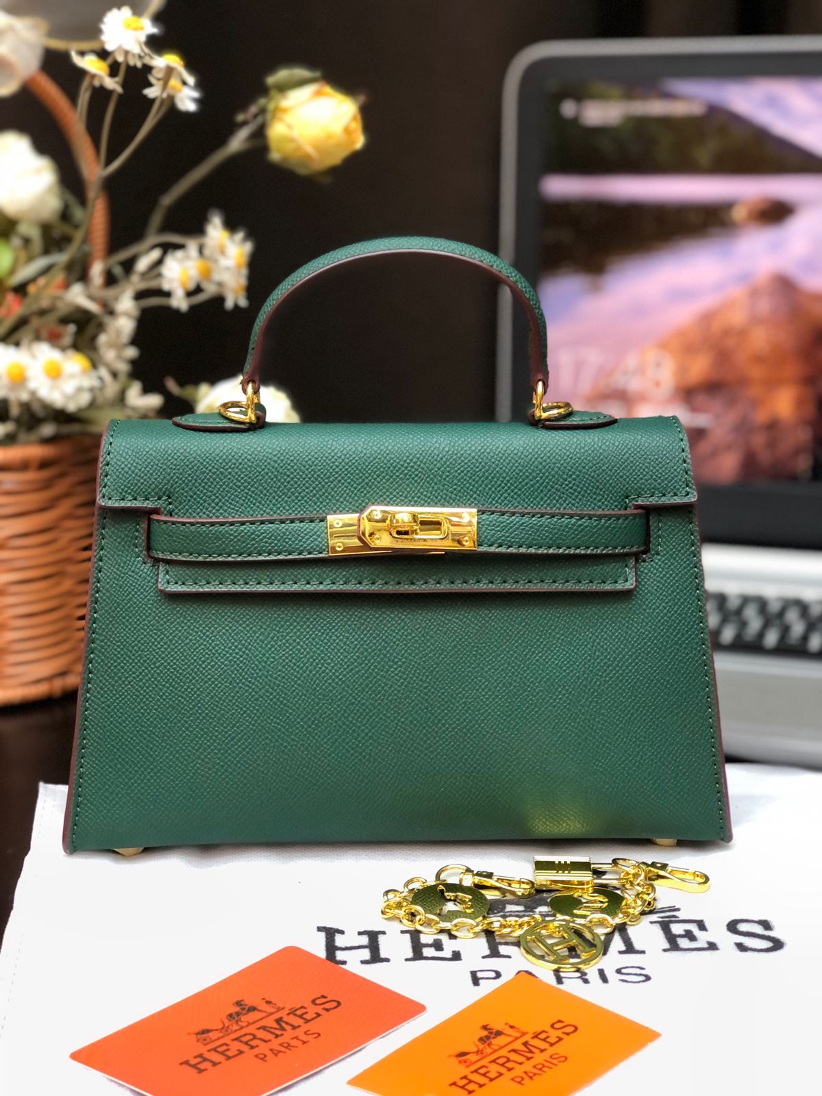 Hermes Tyrien Epsom Leather Birkin 30 Bag