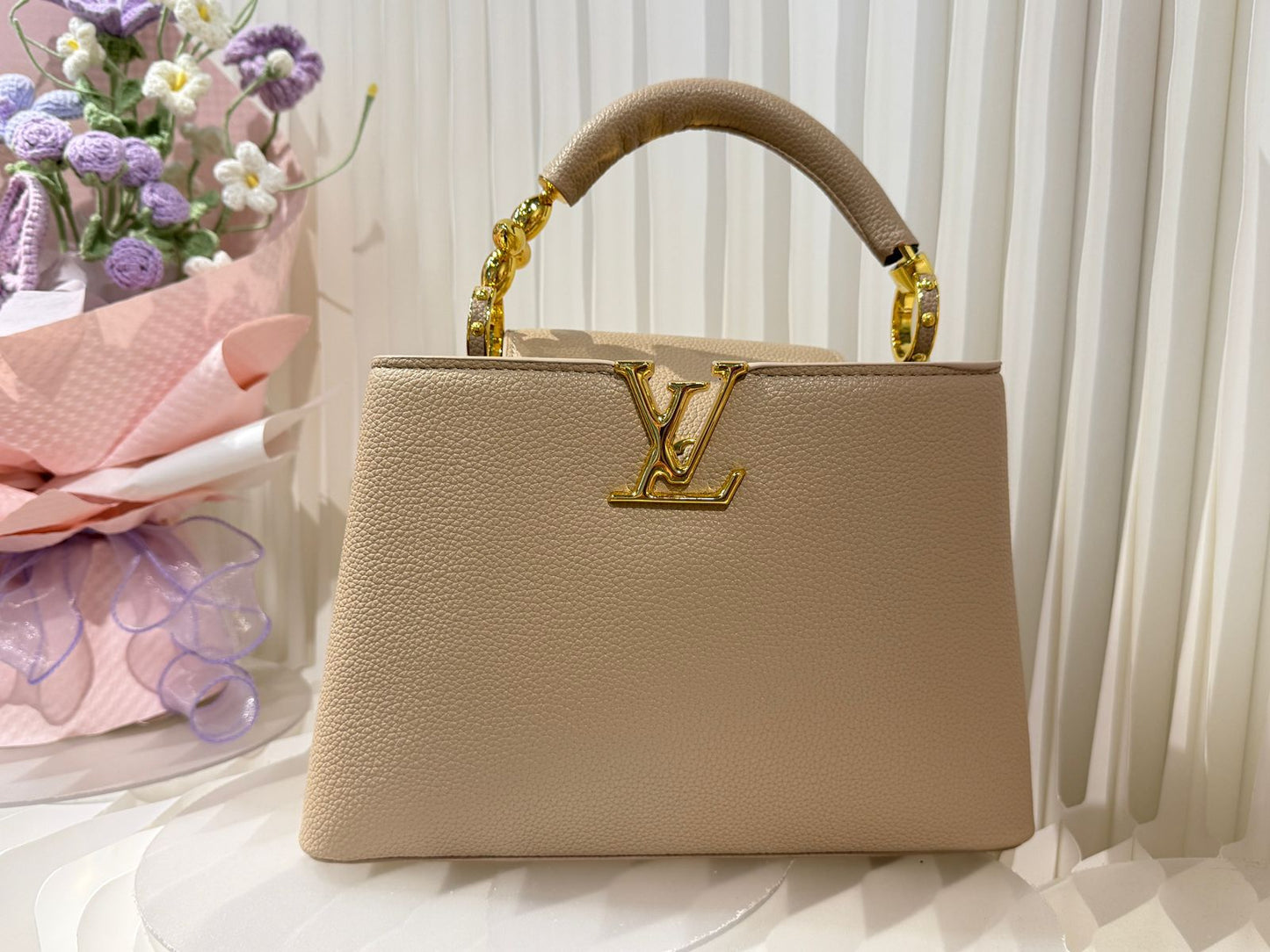 Louis Vuitton - Taurillion Leather BB Capucines Top Handle Bag