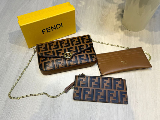 Fendi Ladies Purse Brown/Black