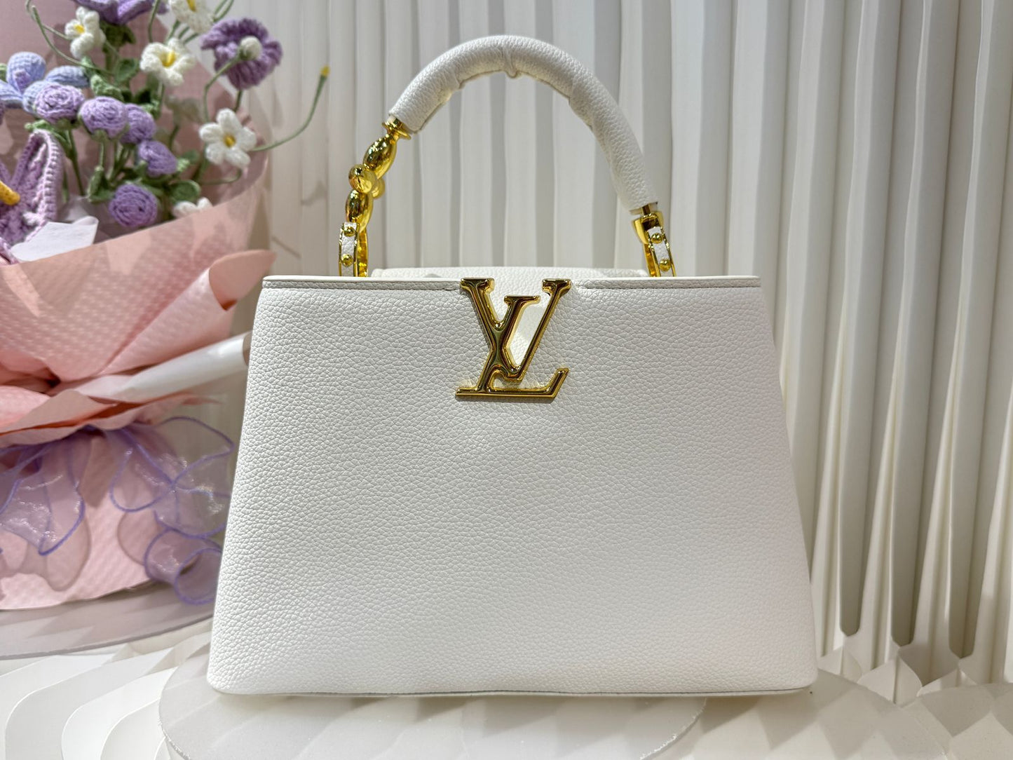 Louis Vuitton - Taurillion Leather BB Capucines Top Handle Bag