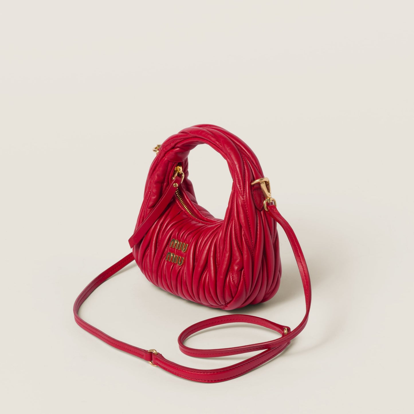 Wander nap leather hobo bag Red -  حقيبة هوبو أحمر Wander جلد