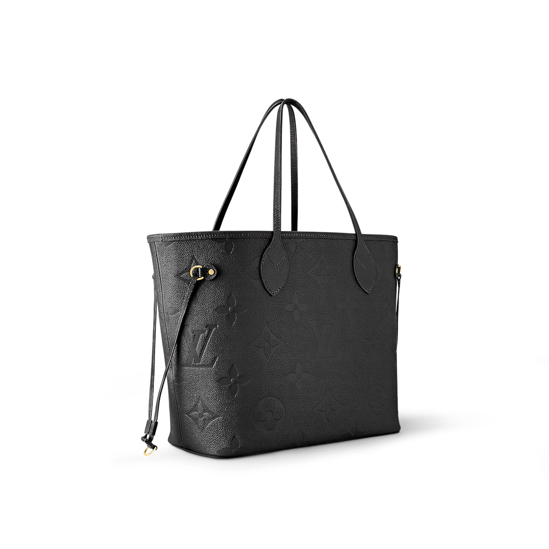Louis Vuitton - Neverfull MM Noir Monogram Empreinte Leather Tote Bag