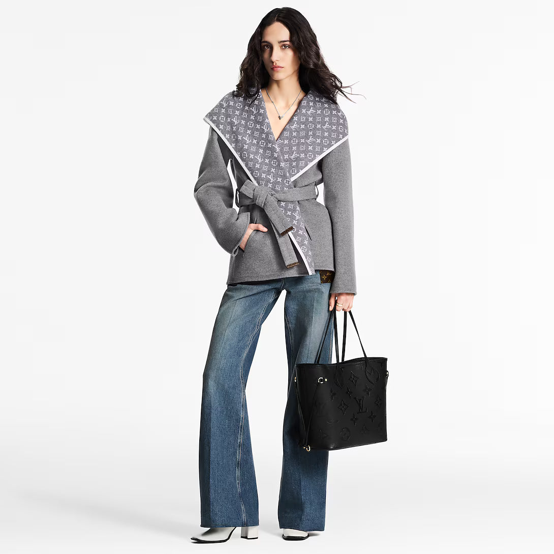 Louis Vuitton - Neverfull MM Noir Monogram Empreinte Leather Tote Bag