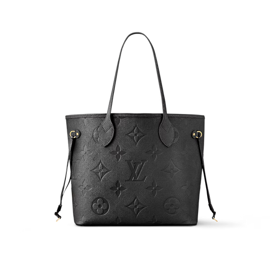 Louis Vuitton - Neverfull MM Noir Monogram Empreinte Leather Tote Bag